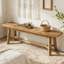 Banc de salle à manger rustique en bois massif de 140 cm (55 po), banc d'entrée de style campagnard, capacité de charge de 180 kg (400 lb) pour salle à manger, couloir, chambre