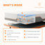 Lit réglable avec matelas hybride de 14 po, massage, inclinaison de la tête et des pieds, télécommande sans fil, contrôle de l'application, gravité zéro-93572807-135750212