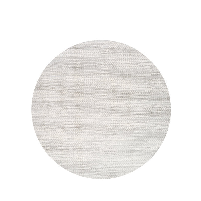 High-Low Preston Rug, Round 5', Beige/Ivory