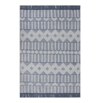 Moroccan Area Rug in Denim Blue