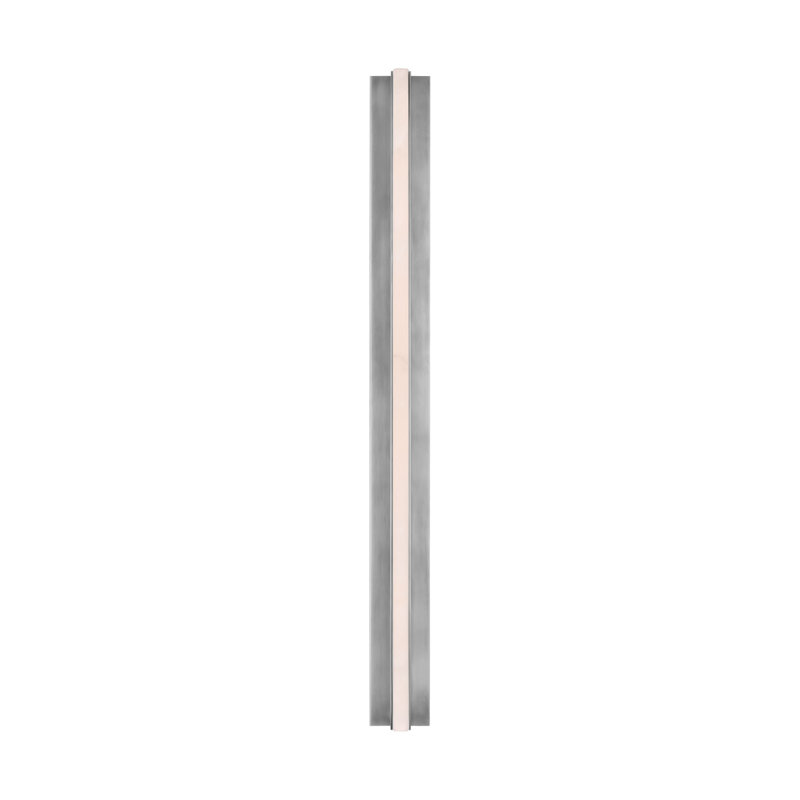 Linea LED Flush Mounted Sconce, Antique Nickel, 32" H x 2.6" W x 3" D