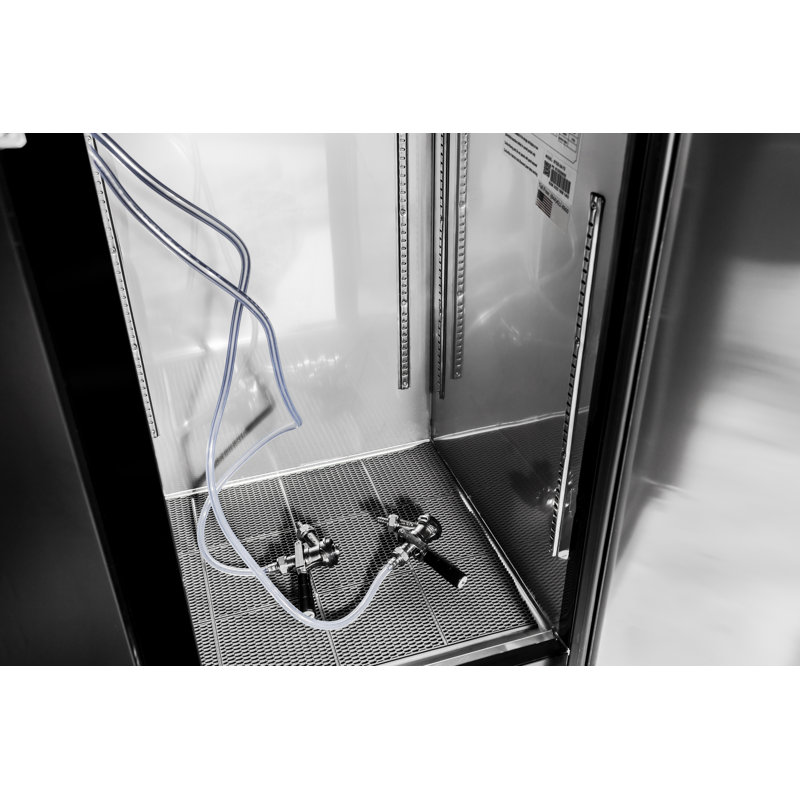 Réfrigérateur sous le comptoir à deux portes en acier inoxydable