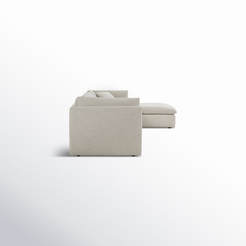 Canapé modulaire rembourré 5 pièces Annabella, Tissage performant en lin Effie