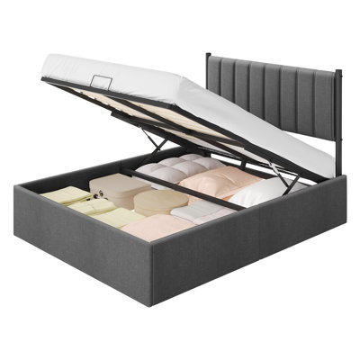  Ottoman Bed with Lift-Up Storage