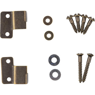 Antique Brass Barrister Lawyers Bookcase Door Stops & Pivots | Pack Of 2 | Bookcase Door Hardware