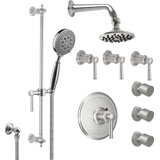 Miramar 2.0-GPM 0.75-Inch Styletherm Thermostatic Body Spray Handshower On Slide Bar And Showerhead Shower System