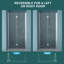 36"w X 72"h Bi Shower Door With Tempered Glass, - Rustproof Construction, Space Efficient Design Finish,