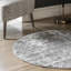 Tapis performance gris / blanc moderne à motif abstrait tissé à la machine Deedra-82532016