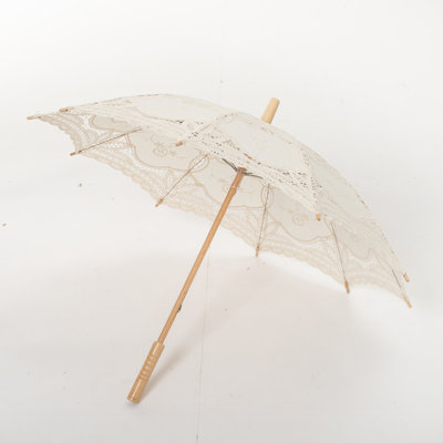 Parasols en dentelle avec parasol et poignée en bois