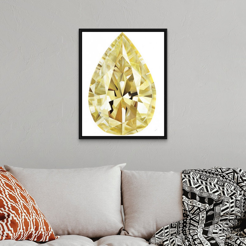 Royal Jewels V - reproduction sur toile, H 32 po x l 26 po x P 1,75 po, Cadre flottant noir