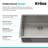 KRAUS Standart Pro Undermount 16 Gauge Stainless Steel Bar Kitchen Sink-98155498-115596827
