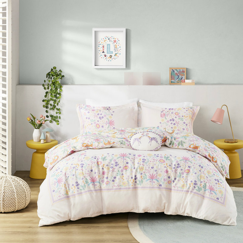 Housse de couette simple colorée avec tissu réversible et tissu de coton, Housse de couette simple et 3 pièces supplémenta