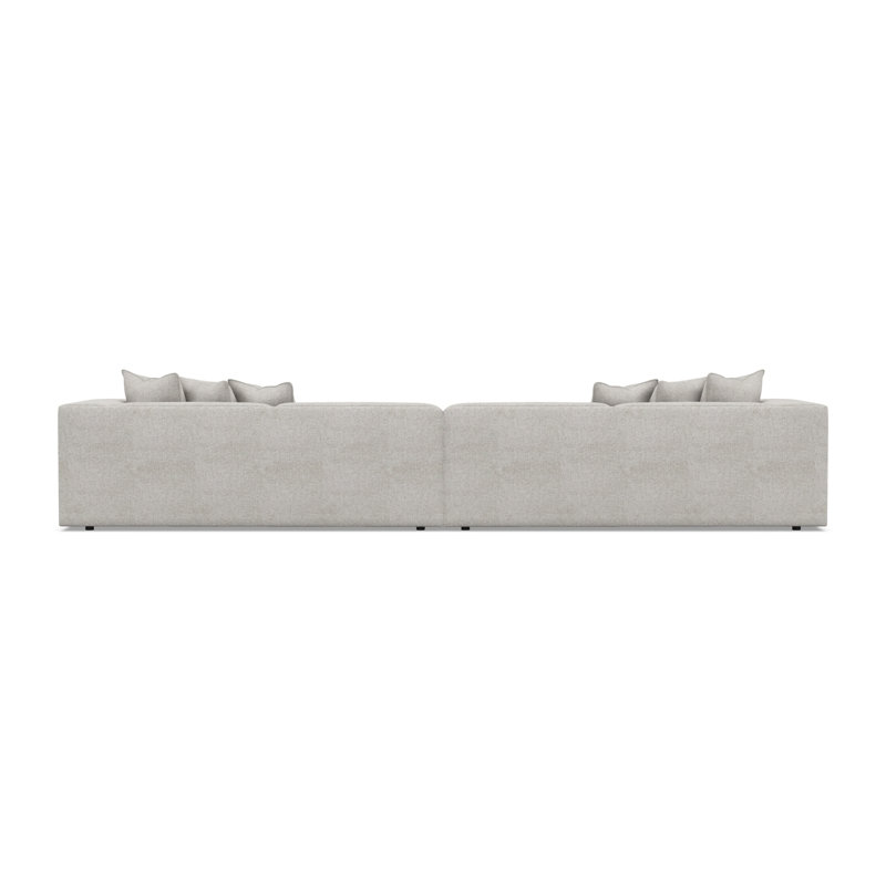 Bliss Sectional, Light Gray Polyester