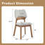 Chaises de salle à manger ergonomiques en bois massif avec coussins en tissu moelleux-129028216
