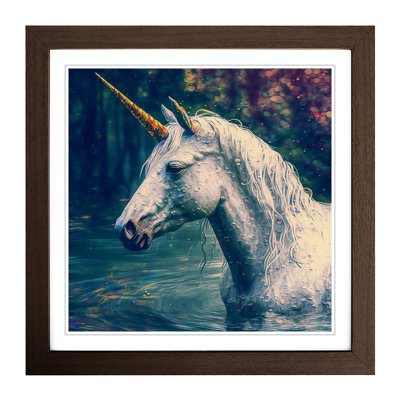 Unicorn Neo-Impressionism - Framed Print