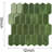 Green Peel And Stick Elongated Hex Backsplash Self-Adhesive Vinyl Wall Tile  (Set Of 10)