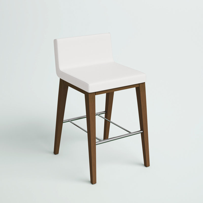 Harlowe Upholstered Counter Stool, White, Counter Stool (24" Seat Height)