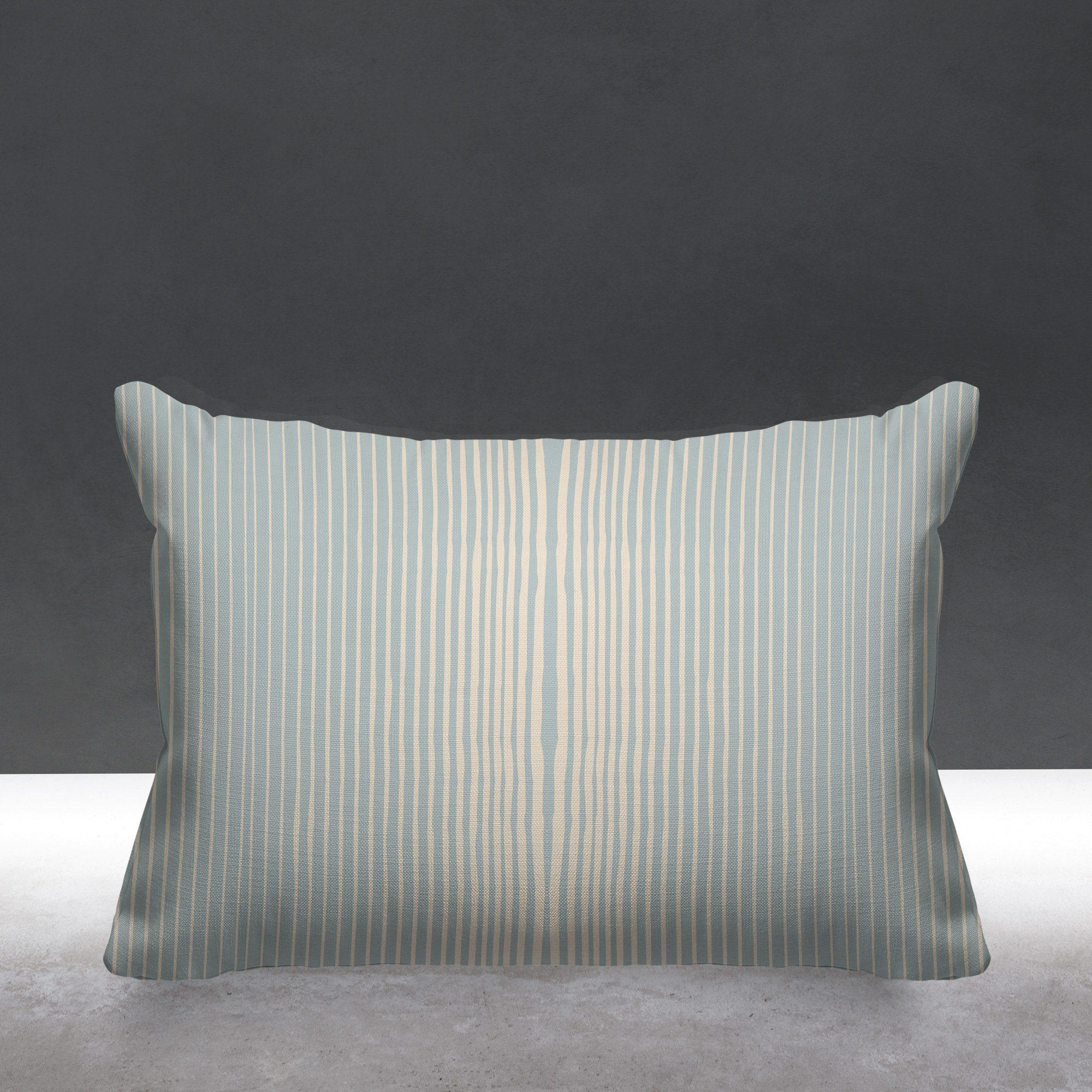 Ash Indoor/Outdoor Lumbar Throw Pillow, Blue