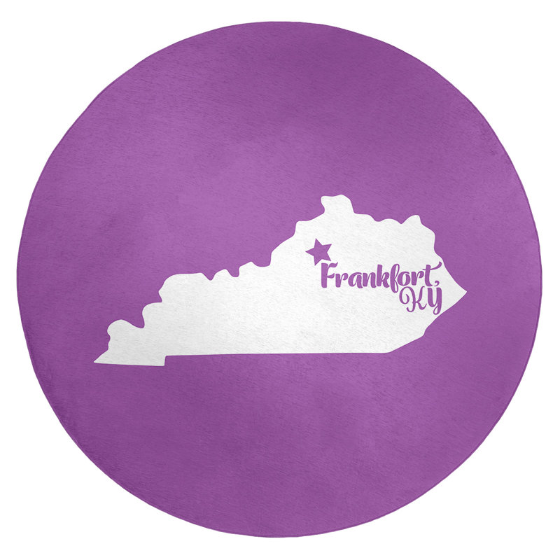 Tapis en poly-chenille frankfort kentucky, Rond 5 pi