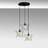 Industrial Style Chandelier, Black Metal Body & Base Plate, Adjustable Height 11.8 - 47.2 inches | 21.3-inch Diameter, 3 x E27 Socket (Max 40W) | Perfect for Modern Dining Rooms, Living Spaces & Entryways