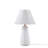 INK+IVY Veluna White Textured Ceramic Table Lamp With Fluted Fabric Shade