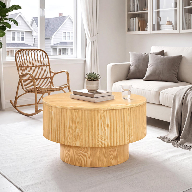 Table basse 29,5 po, Bois naturel