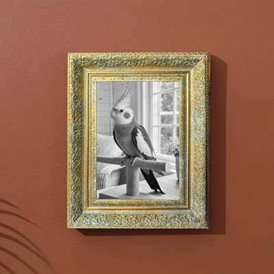 Antique Gold 1PC Modern Classic Picture Frame for 5" x 7" Photos and Entryway Decor