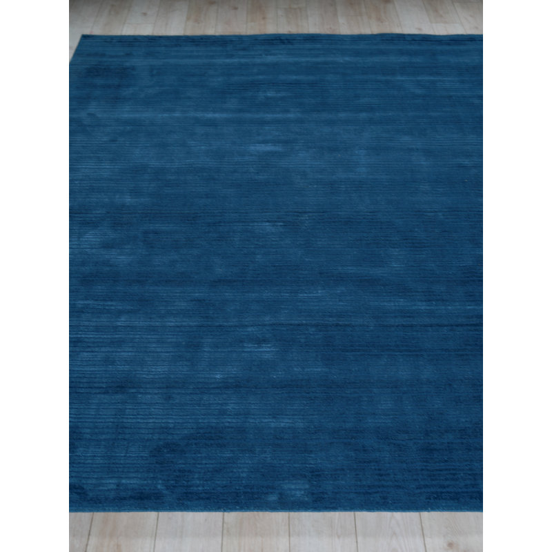 Cavallo Modern handloomed Nylon/Wool Navy Area Rug, Rectangle 2' x 3', Navy