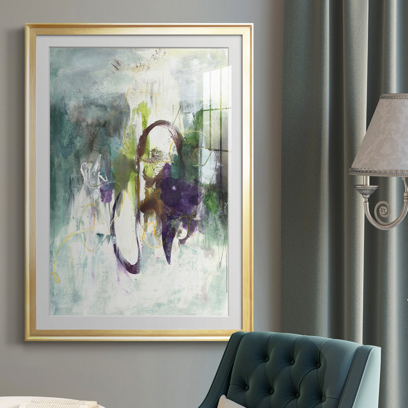 «Moving On II», reproduction encadrée de qualité supérieure, prête à être accrochée, H 30,5 po x l 22,5 po x P 1 po, Or
