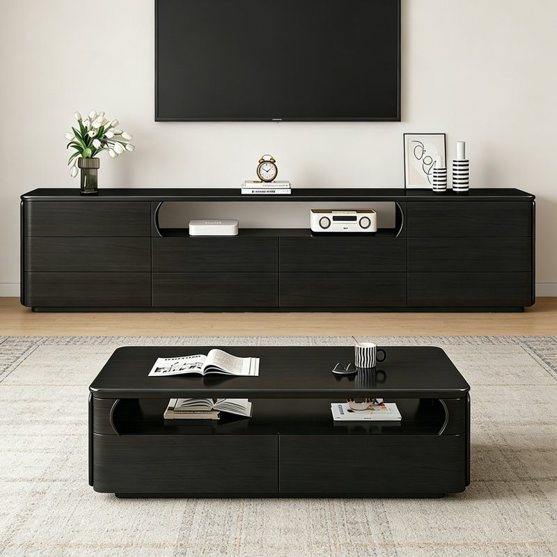  Ensemble de tables basses 2 pièces Mccormick, Noir, Noir