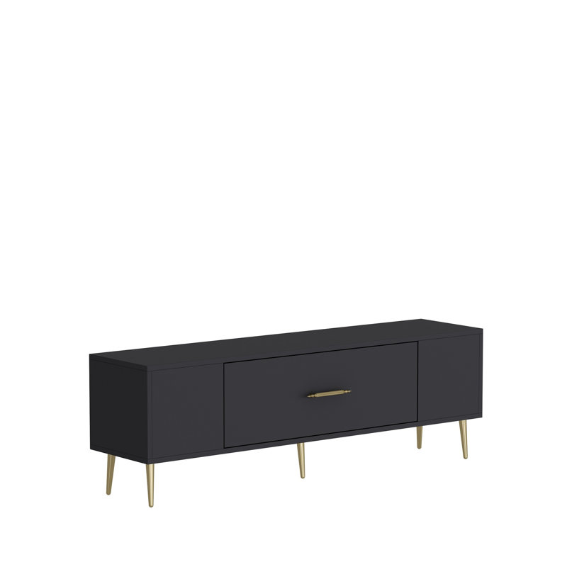 Tv stand, Gray/Gold