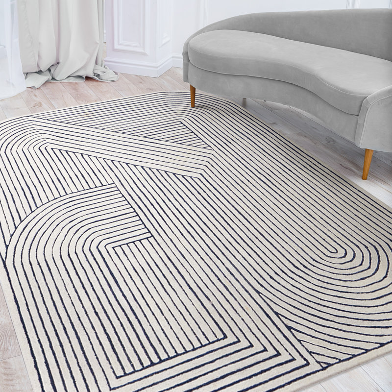 Abstract Area Rug, Novelty 6' x 9'