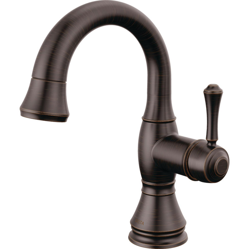 Cassidy Single Hole Pull Out Sprayer Bathroom Faucet, Single Handle Bathroom Sink Faucet, Bronze