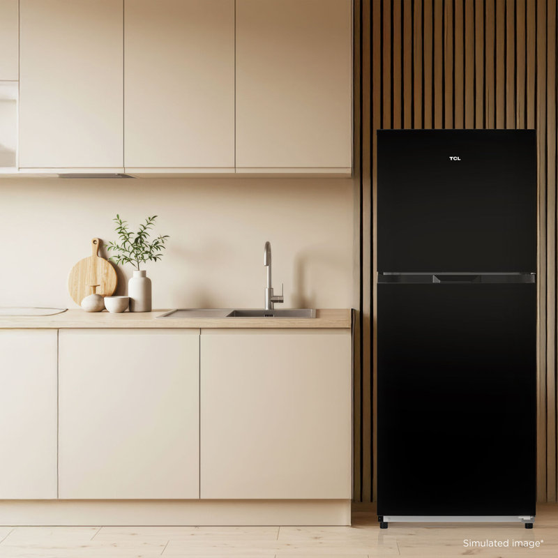 TCL 11.6 Cu. Ft. Counter-Depth Refrigerator Black with Freezer, Black