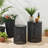 Set of 2 Garden Side Tables - Heavy Duty Metal Frame Stools-1465316123