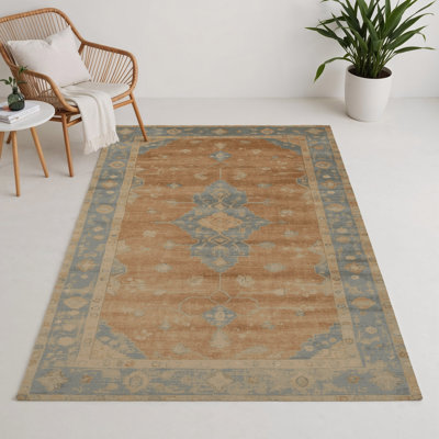 Tapis intérieur et extérieur brun Overdyed