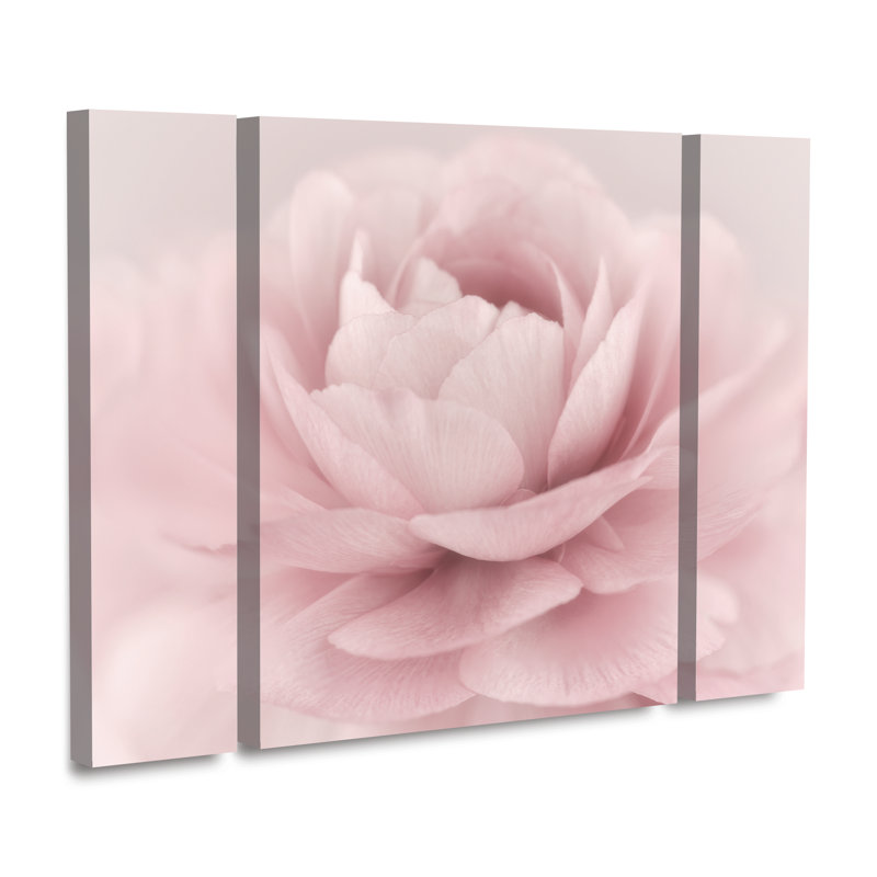 Ensemble de 3 panneaux Cora Niele «Stylisch Rose Pink», H 24 po x l 32 po x P 2 po