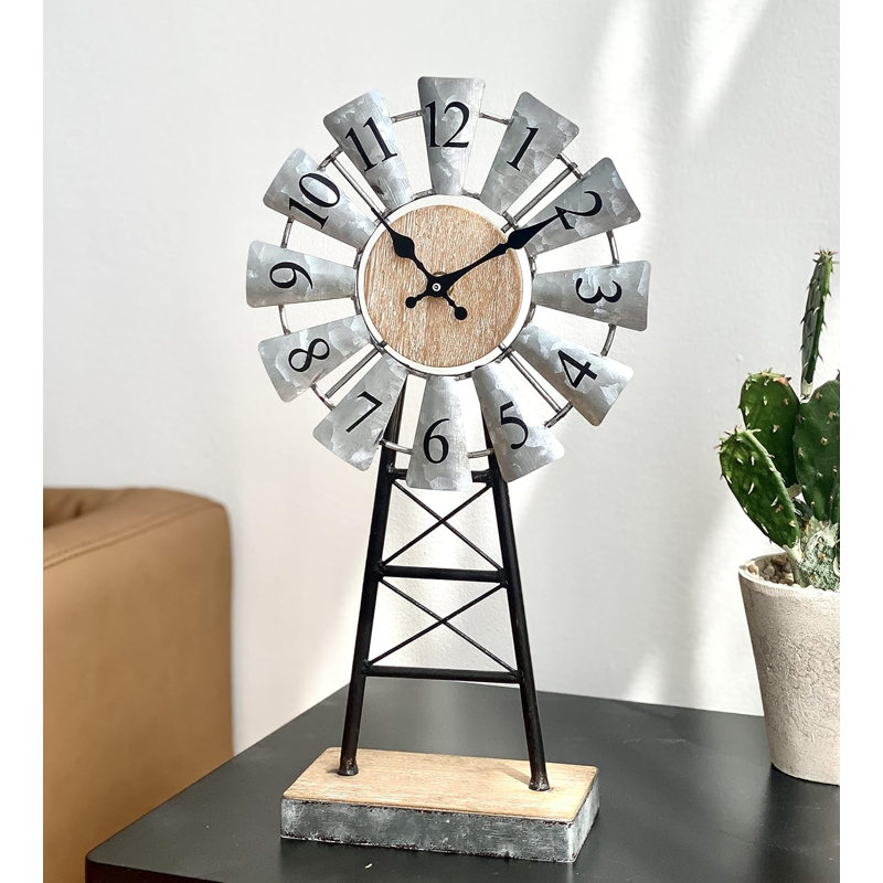 Electric Tabletop Clock in Silver