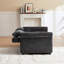 Lit tapissier en lin avec rangement pratique et dossier confortable rembourré gris foncé