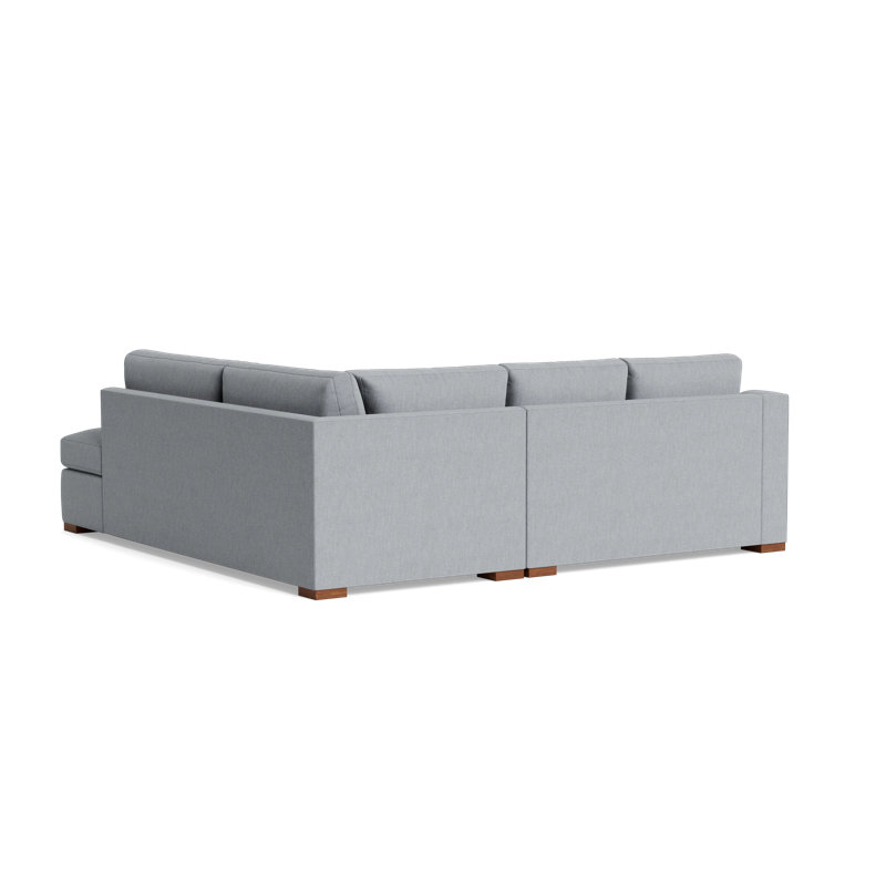 Lucca Corner Sectional, Performance Weave - Zinc, Right Hand Facing