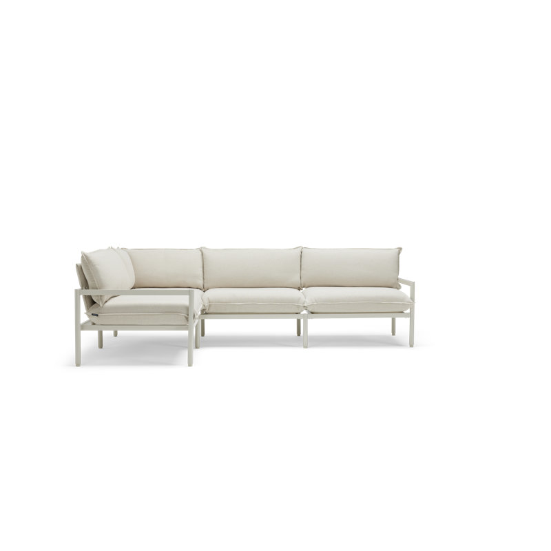 101.5'' Putty Aluminum Four Piece Outdoor Sectional