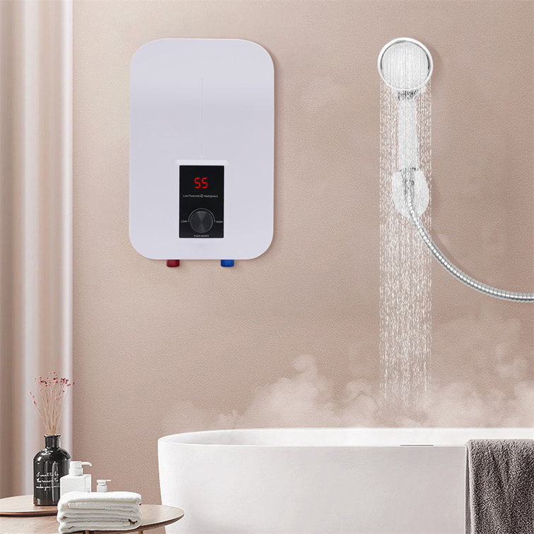 110V Mini Water Heater Instant Electric Tankless Wall Mounted Hot