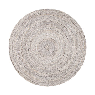 Tapis gris / multicolore tressé à la main Lagos