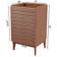 Armoire de meuble-lavabo à 2 tablettes en lattes de bois mince l 20 po x P 18 po x H 33 po Calandre (lavabo non inclus), noyer-93805379