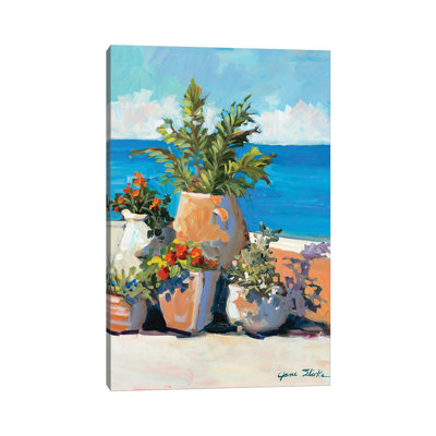 Coastal Greenery by Jane Slivka - Painting on Canvas