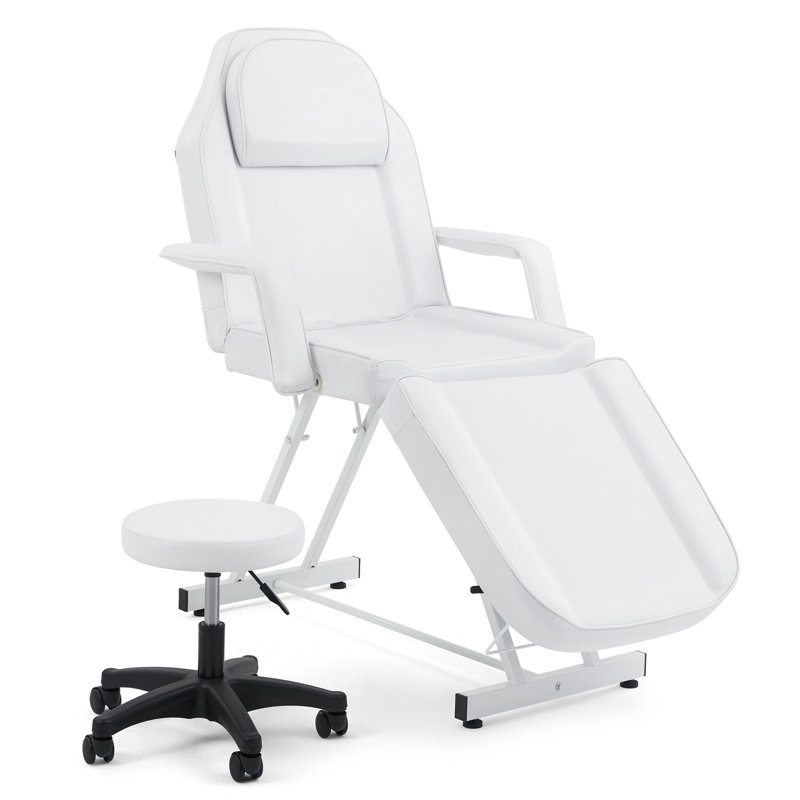 Upholstered Massage Chair with Ottoman