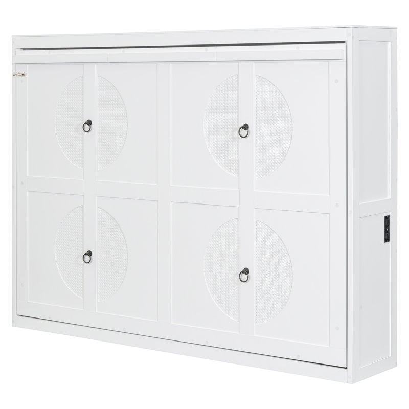 Lit escamotable Murphy, Lit double, Blanc