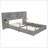 Queen Upholstered Platform Bed with USB Charging, Storage Shelves, and Plush Pillows for Ultimate Comfort and Convenience.-640522687