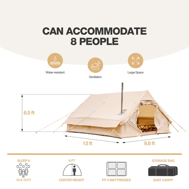 Tente de camping gonflable avec pompe