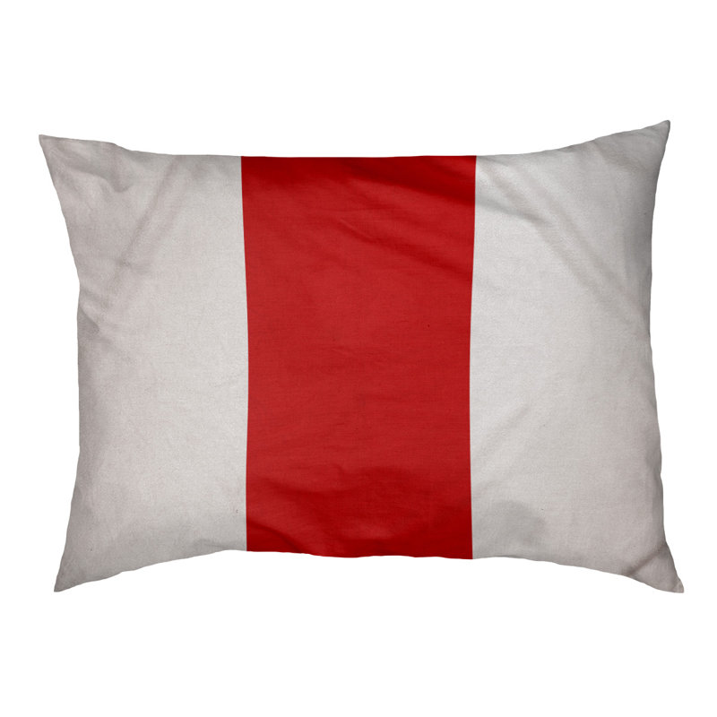 Coussin Atlanta, Grand (l 50 po x P 40 po x H 7 po), Orange / Rouge